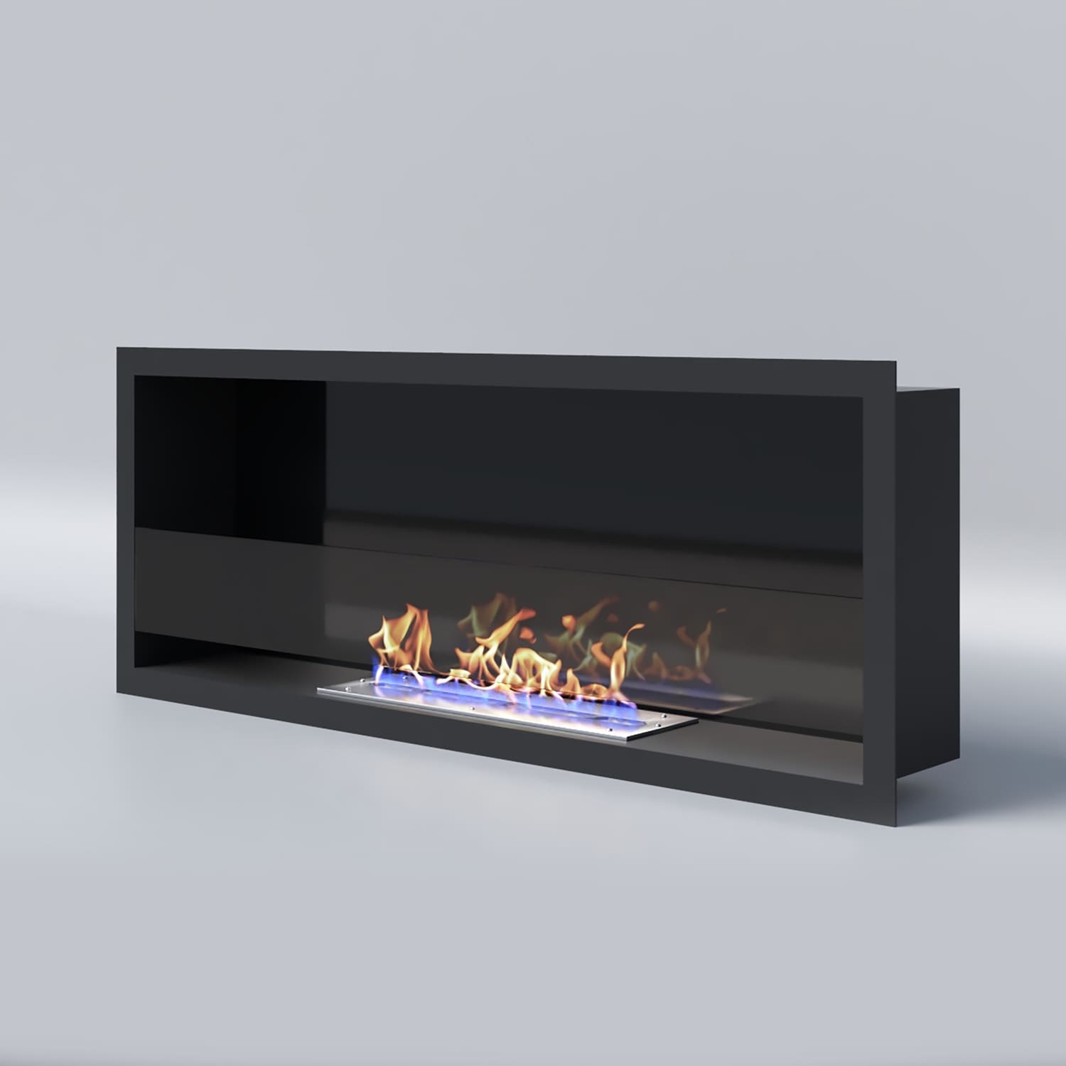 Биокамин "Русский огонь" Лайт 980V встраиваемый с декоративным стеклом (стемалитом) по цене 26 750 руб.