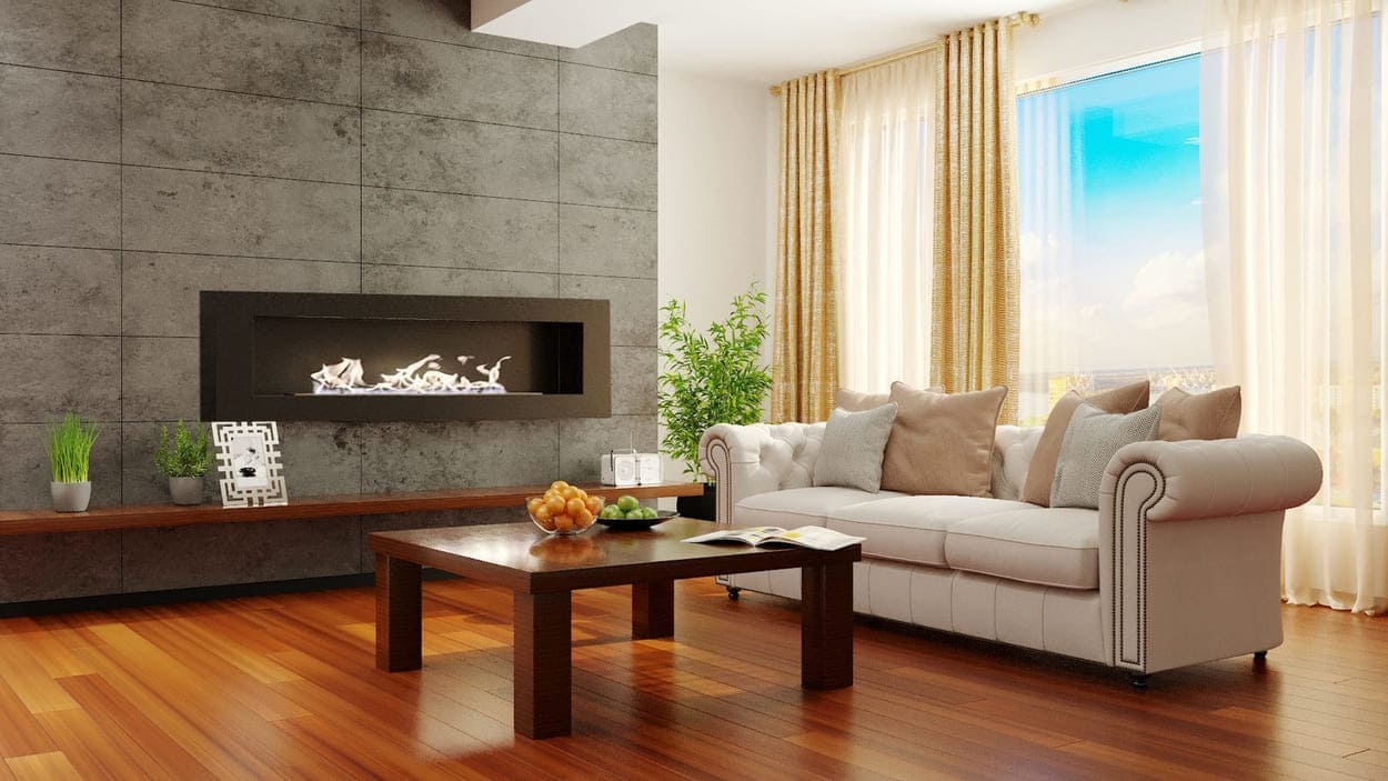 Биокамин "Русский огонь" Лофт 2100N настенный с декоративным стеклом (стемалитом) по цене 101 900 руб.