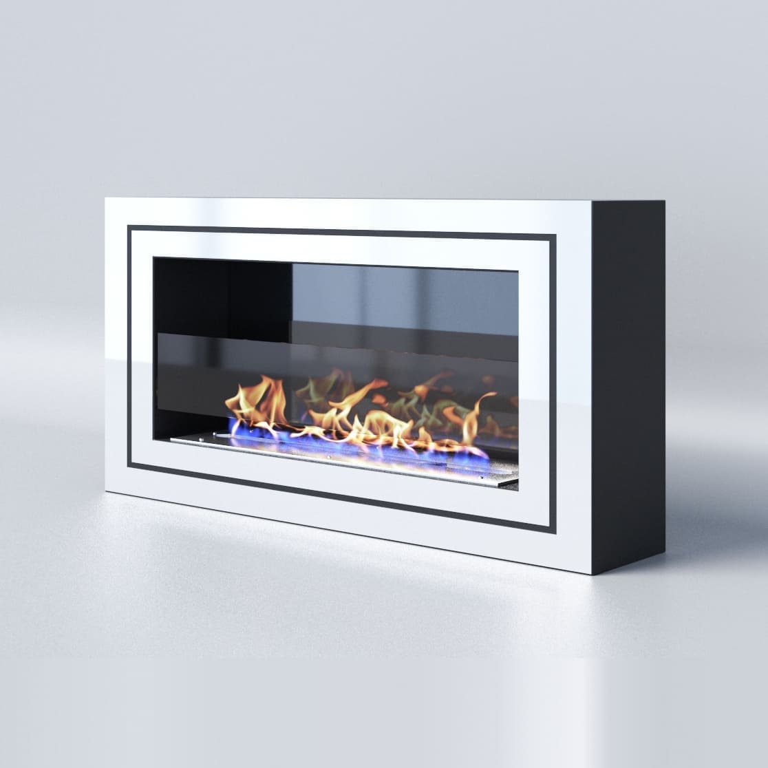 Биокамин "Русский огонь" Стенли 800N настенный с декоративным стеклом (стемалитом) по цене 36 100 руб.