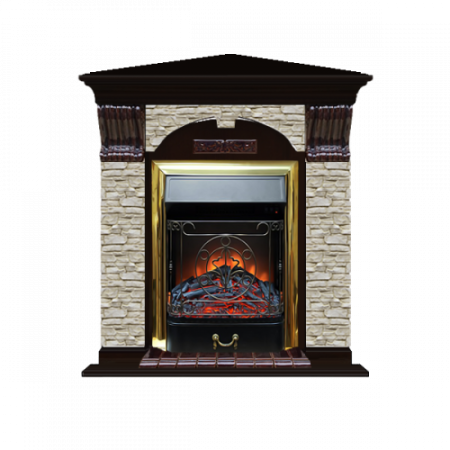 Арочный Грот однотонный угловой (венге)+Majestic Brass