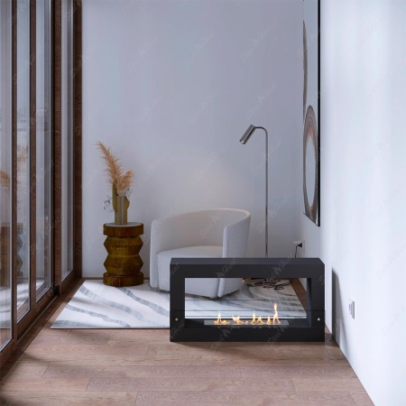 Биокамин напольный SteelHeat FRAME ONE 900 стекло по цене 52 290 руб.