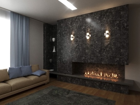 Автоматический биокамин Lux Fire Smart Flame 1900 RC Black по цене 608 740 руб.