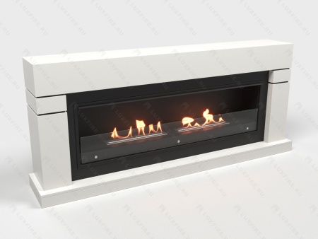 Биокамин Lux Fire с порталом Эльбрус 60, белый по цене 147 942 руб.